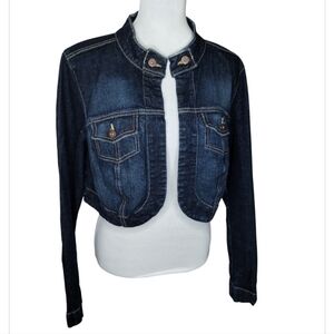 Paris Blues Dark Denim Cropped Jacket